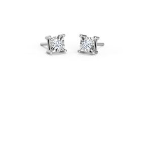 18k white gold diamond studs